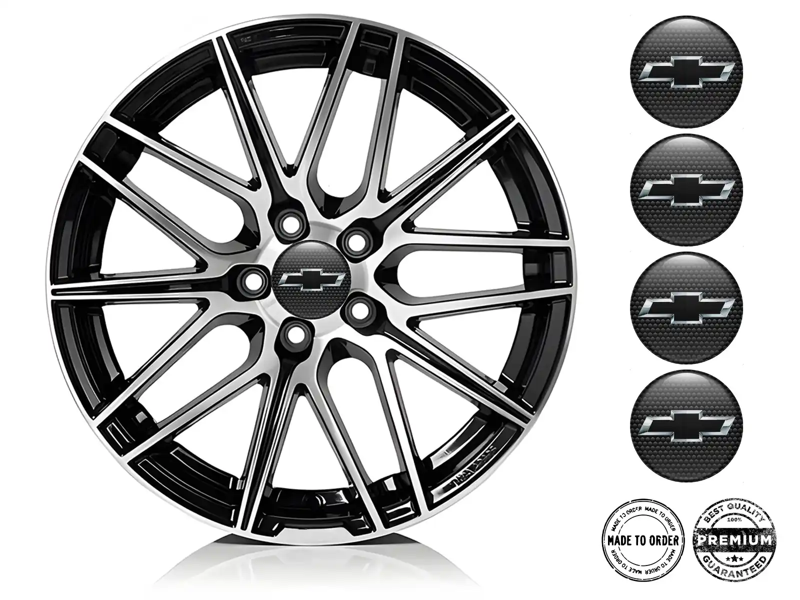 Chevrolet  Design Autocollant Bombé Emblèmes Roue 